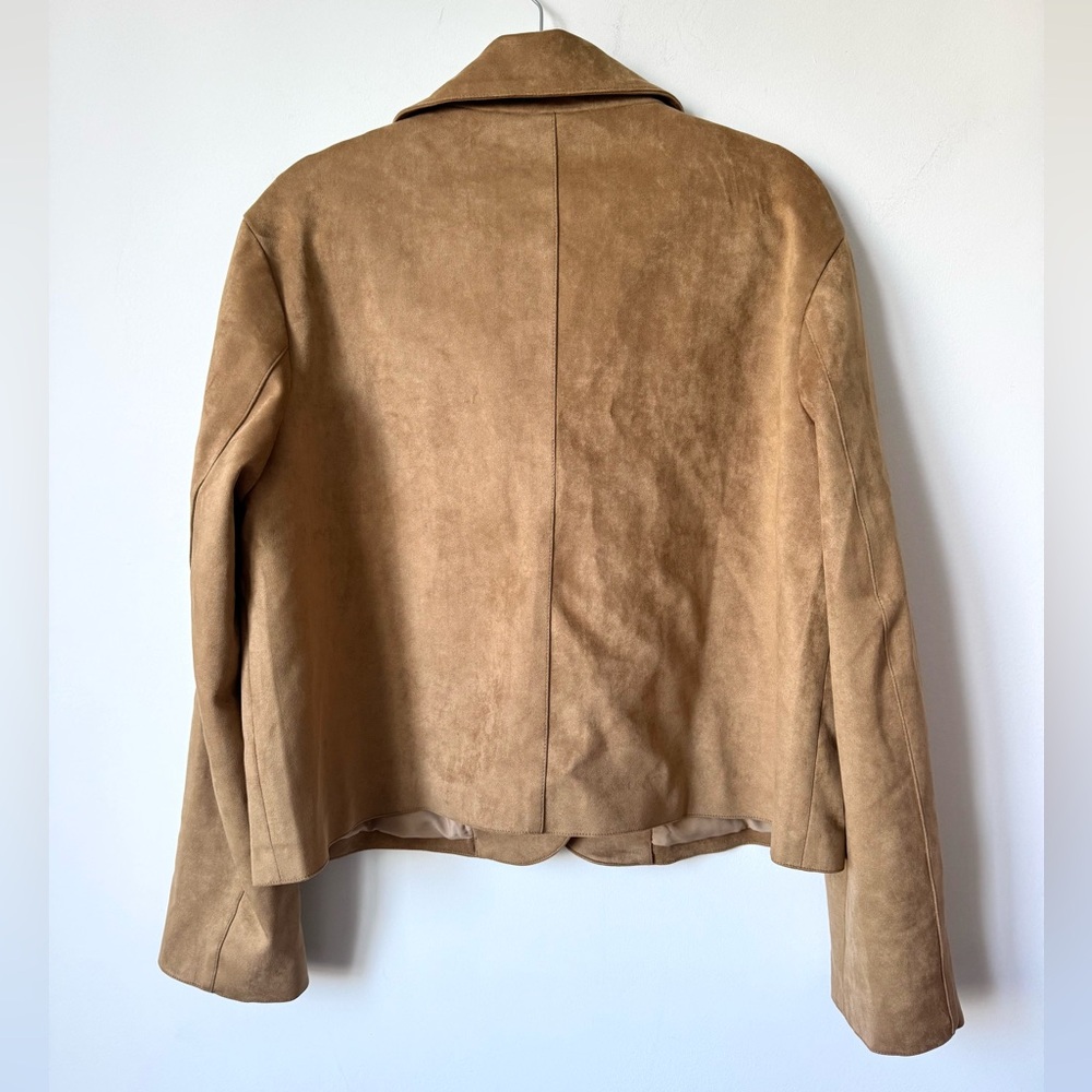 Commense Suede Effect Soft Button Lapel Jacket - … - image 4